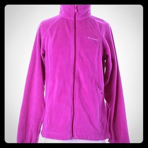 NWOT Columbia Bright Magenta Fleece Jacket ZIP Up